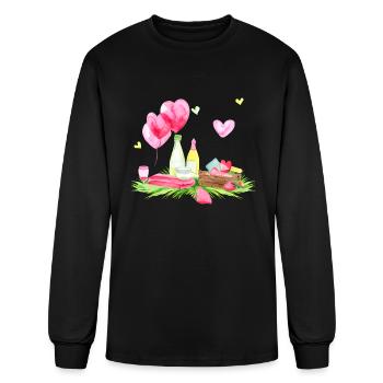 Romantic Picnic Spread - Men's Long Sleeve T-Shirt - black - Front