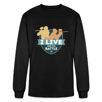 I Live for the Battle Paintball Tactical Player - Men's Long Sleeve T-Shirt - black - Front