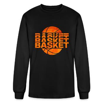 Basket - Men's Long Sleeve T-Shirt - black - Front
