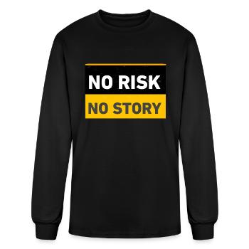 No Risk No Story - Men's Long Sleeve T-Shirt - black - Front