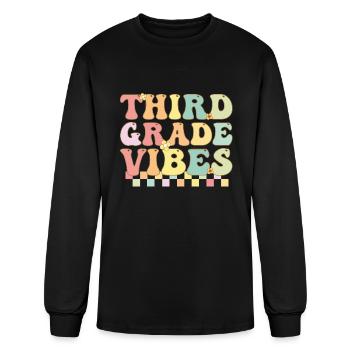 Third Grade Vibes - Men's Long Sleeve T-Shirt - black - Front