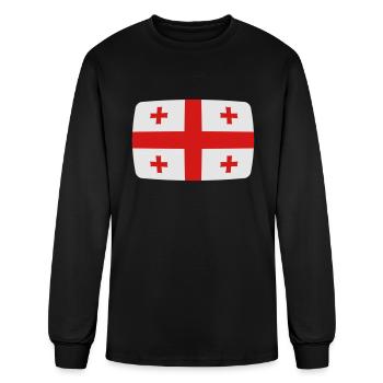 Georgia flag Georgia flag საქართველო Sakartvelo - Men's Long Sleeve T-Shirt - black - Front