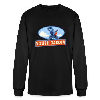 SOUTH DAKOTA - Men's Long Sleeve T-Shirt - black - Front