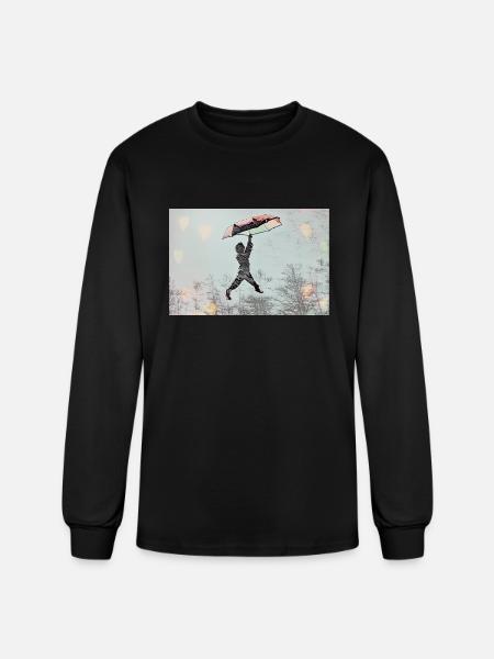 Umbrella Boy - Men's Long Sleeve T-Shirt - black