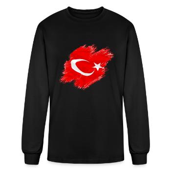 Map of Türkiye - Men's Long Sleeve T-Shirt - black - Front