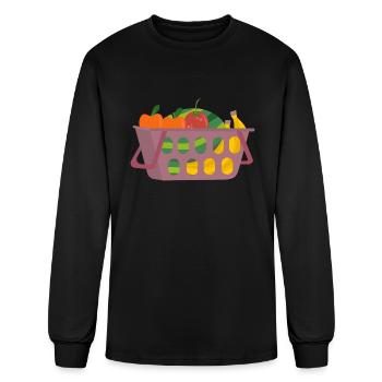 SHOP BAG ILLUSTRATION - Men's Long Sleeve T-Shirt - black - Front
