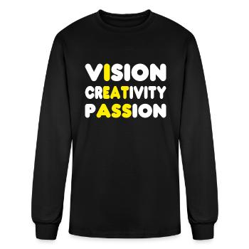 Vision Creativity Passion - Men's Long Sleeve T-Shirt - black - Front