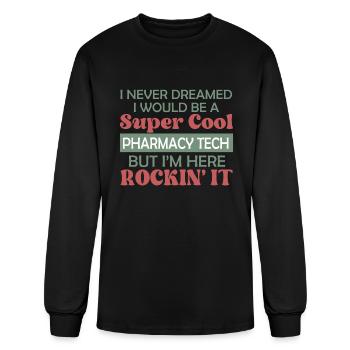 Super Cool Pharmacy Tech - Men's Long Sleeve T-Shirt - black - Front