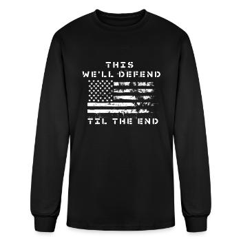 Defend Til The End - Men's Long Sleeve T-Shirt - black - Front