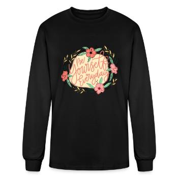 BE YOURSELF EVERYDAY - Men's Long Sleeve T-Shirt - black - Front