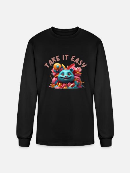 Take it easy - Men's Long Sleeve T-Shirt - black