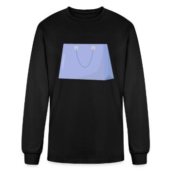 SHOP BAG ILLUSTRATION - Men's Long Sleeve T-Shirt - black - Front