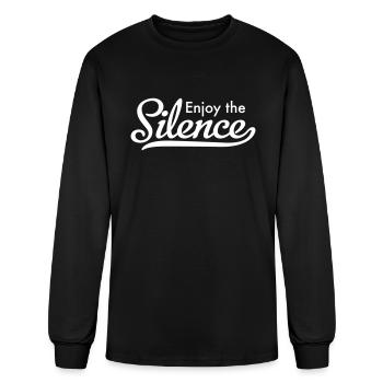 Enjoy the Silence - Men's Long Sleeve T-Shirt - black - Front