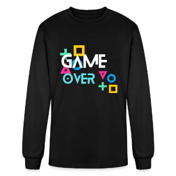 GameOver - Men's Long Sleeve T-Shirt - black - Front