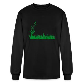 grass background - Men's Long Sleeve T-Shirt - black - Front
