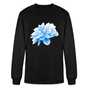 Blue flower - Men's Long Sleeve T-Shirt - black - Front