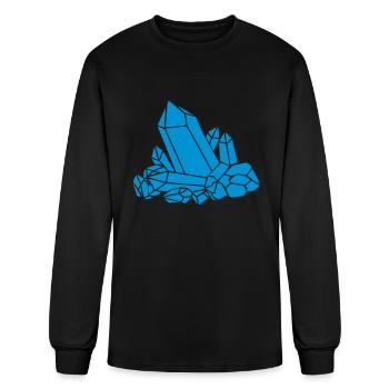 Clipart cristal bleu - T-shirt à manches longues Homme - noir - Devant