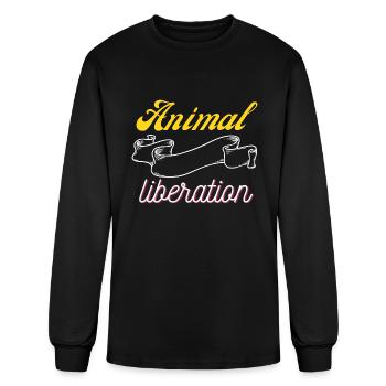 Animal Liberation - Men's Long Sleeve T-Shirt - black - Front