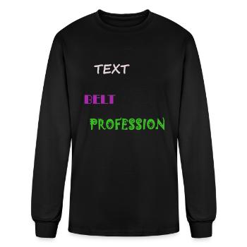 Text Belt Profession - Men's Long Sleeve T-Shirt - black - Front
