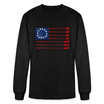 Womens Dentist Dental Assistant Betsy Ross Flag Pa - Men's Long Sleeve T-Shirt - black - Front