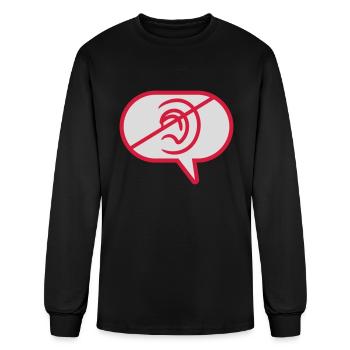 Do not hear icon - Men's Long Sleeve T-Shirt - black - Front