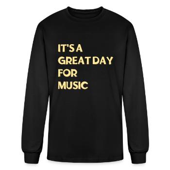 It's a great day for Music - Men's Long Sleeve T-Shirt - black - Front