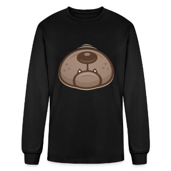 Pug Puppy Dog Snout And Mouth - Men's Long Sleeve T-Shirt - black - Front