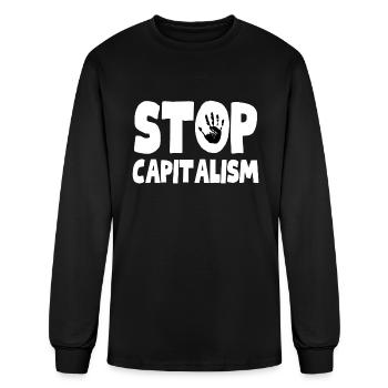 Stop Capitalism Anti Capitalist Socialist Activist - Men's Long Sleeve T-Shirt - black - Front