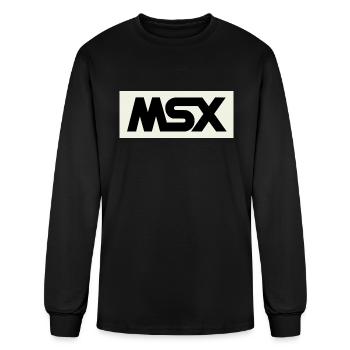Msx Black Logo Vintage Retro Computer - Men's Long Sleeve T-Shirt - black - Front