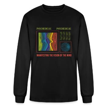 Psychedelic Manifesting the Vision - Men's Long Sleeve T-Shirt - black - Front