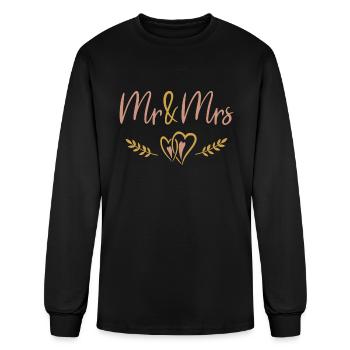 Mr and Mrs - Men's Long Sleeve T-Shirt - black - Front