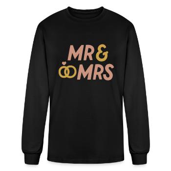 Mr and Mrs - Men's Long Sleeve T-Shirt - black - Front