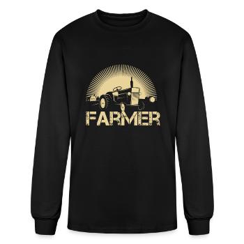 Farmer piglet farmer dirty farmer farmer farmers - Men's Long Sleeve T-Shirt - black - Front