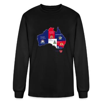 Map of Australia - Men's Long Sleeve T-Shirt - black - Front