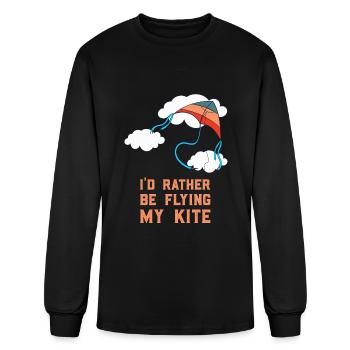 Kite Windy Kite Flyer - Men's Long Sleeve T-Shirt - black - Front