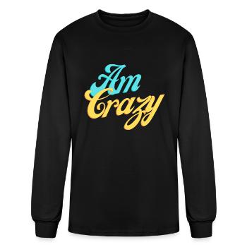 Am crazy design - Men's Long Sleeve T-Shirt - black - Front