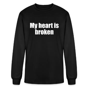 My heart is broken - Men's Long Sleeve T-Shirt - black - Front