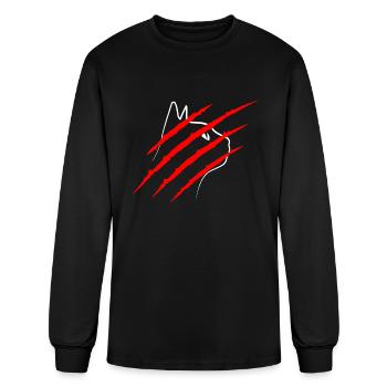 Scratch the Cat ! - Men's Long Sleeve T-Shirt - black - Front