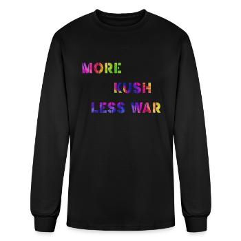 More Kush Less War Apparel - Men's Long Sleeve T-Shirt - black - Front