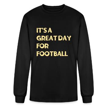 It's a great day for Football - Men's Long Sleeve T-Shirt - black - Front