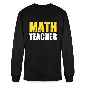 Math Teacher - Men's Long Sleeve T-Shirt - black - Front