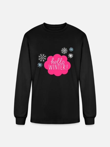 Hello Winter! - Men's Long Sleeve T-Shirt - black