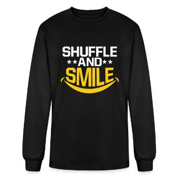Shuffle And Smile Tap Dance Tap Dancer - Men's Long Sleeve T-Shirt - black - Front