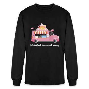 Life Is Short Have An Extra Scoop - Men's Long Sleeve T-Shirt - black - Front