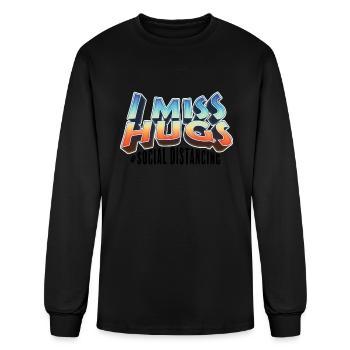 I Miss Hugs - Men's Long Sleeve T-Shirt - black - Front