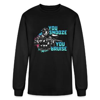 You Snooze You Bruise Tactical Player Paintball - Men's Long Sleeve T-Shirt - black - Front