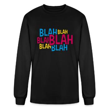 Comic blah colorful - Men's Long Sleeve T-Shirt - black - Front