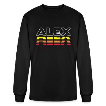 Alex First Name Funny Vintage Sunset Alex - Men's Long Sleeve T-Shirt - black - Front