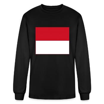 Flag Of Monaco - Men's Long Sleeve T-Shirt - black - Front