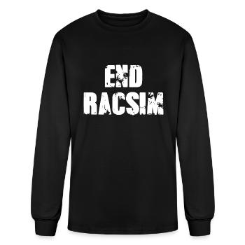 END RACISM - Men's Long Sleeve T-Shirt - black - Front